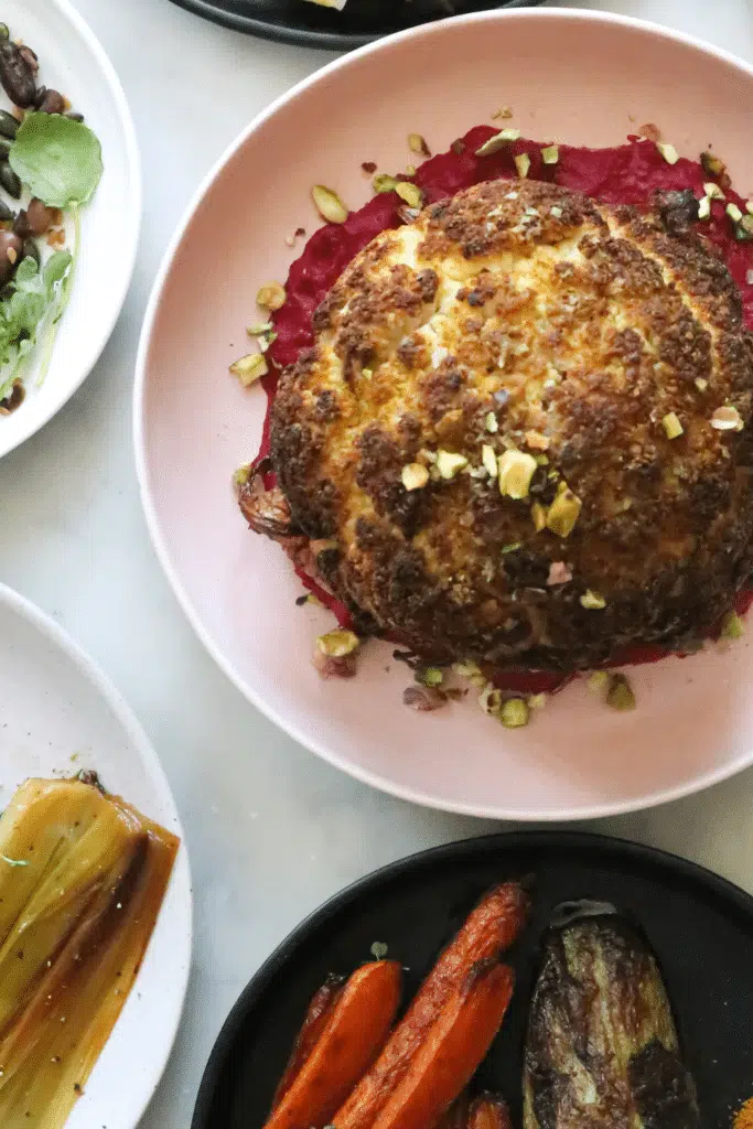 GRILLED CAULIFLOWER WITH TURMERIC